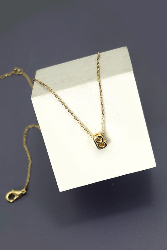 Puff Initial Necklace
