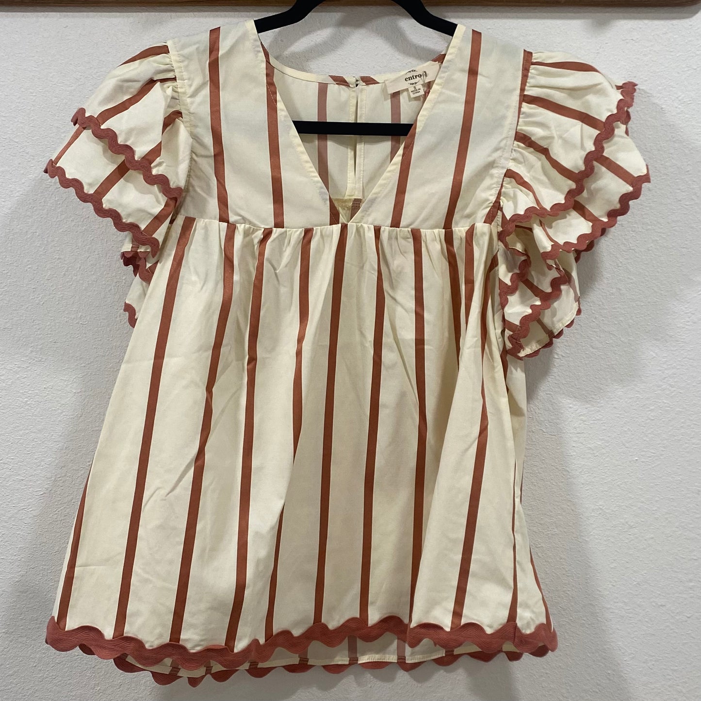 Ruffled Ric Rac Top (Rust)