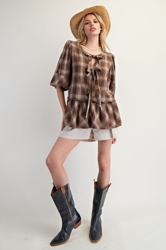 Rustic Ruffle Blouse