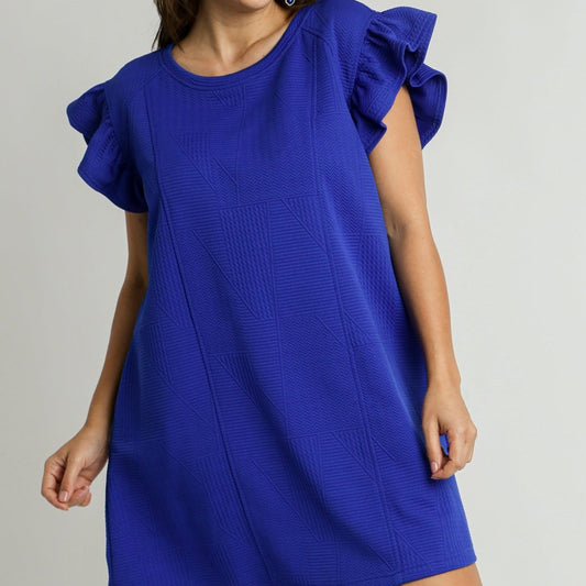 Sapphire Dream Jacquard Dress