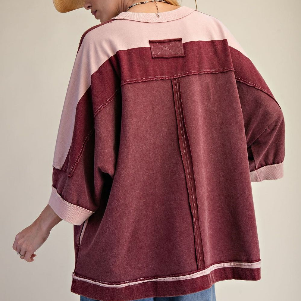 Saturday Stripes Terry Pullover