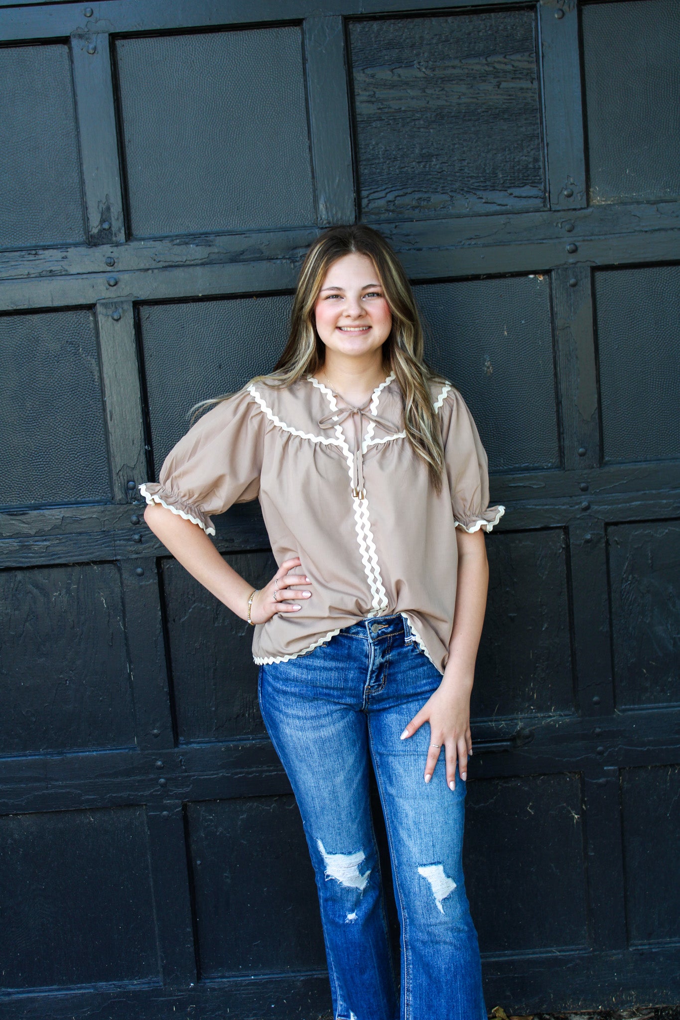 Serene Scallop Blouse