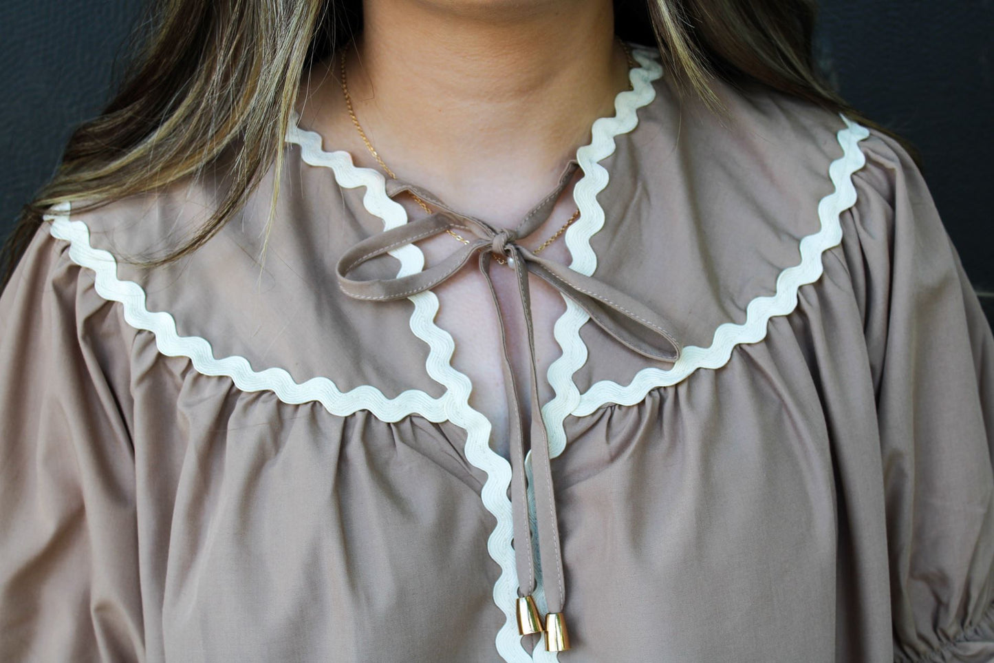 Serene Scallop Blouse