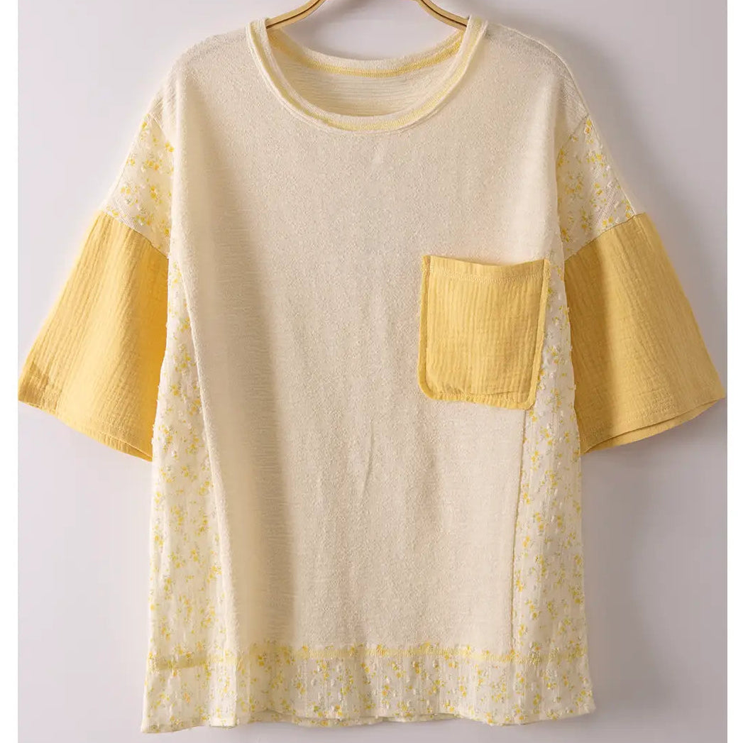 Simple Bloom Top-Lemon
