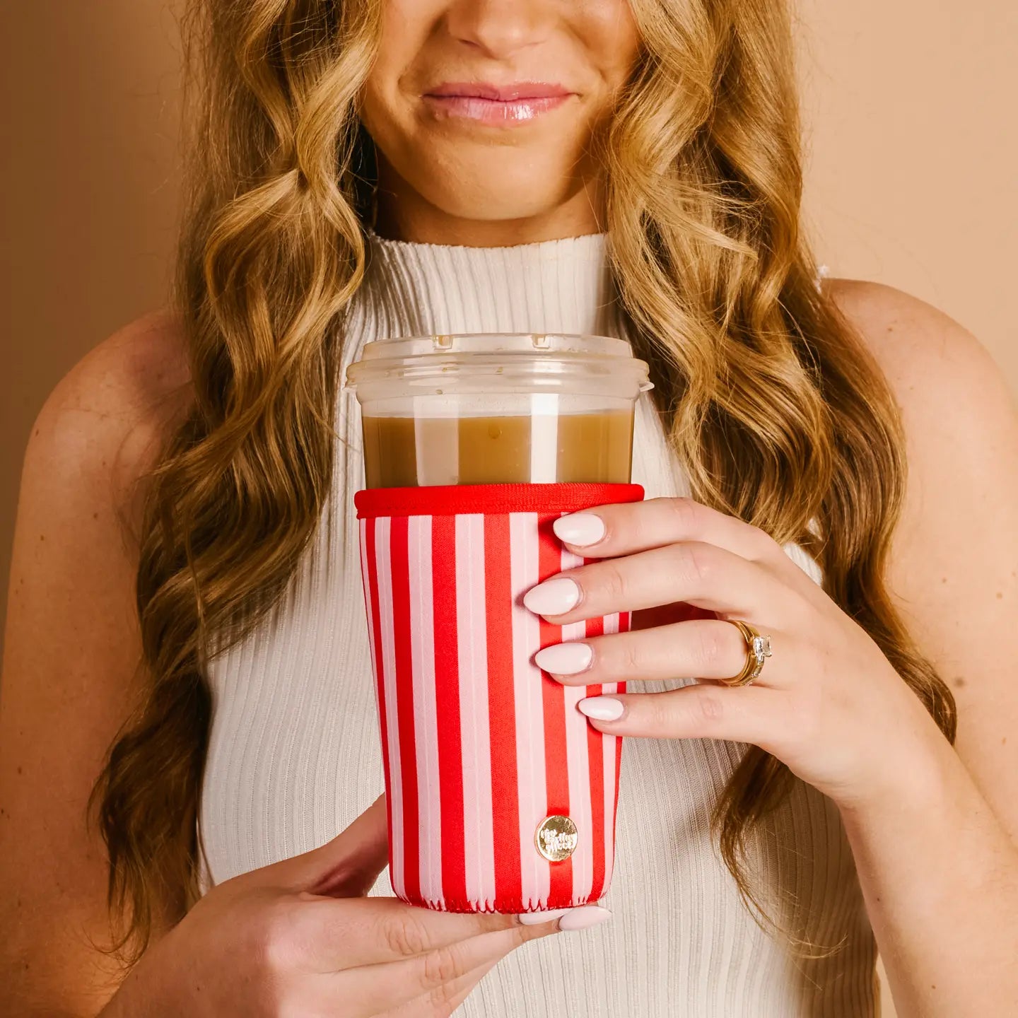 Sip Savvy Drink Sleeve-Peppermint Stripes