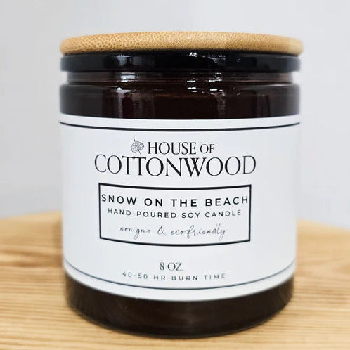 Snow on the Beach HAND POURED SOY CANDLE 8oz