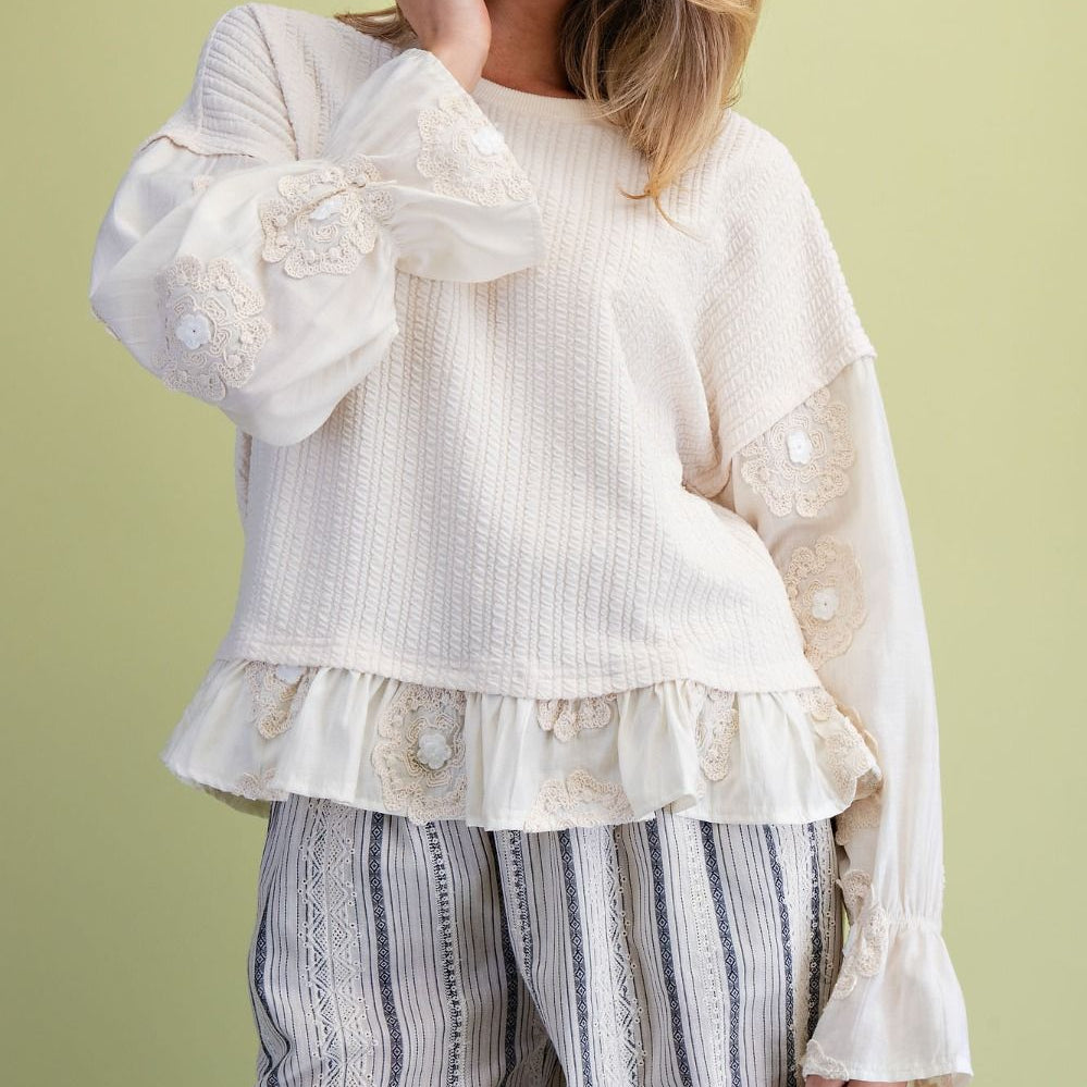 Soft Blossom Ruffle Top