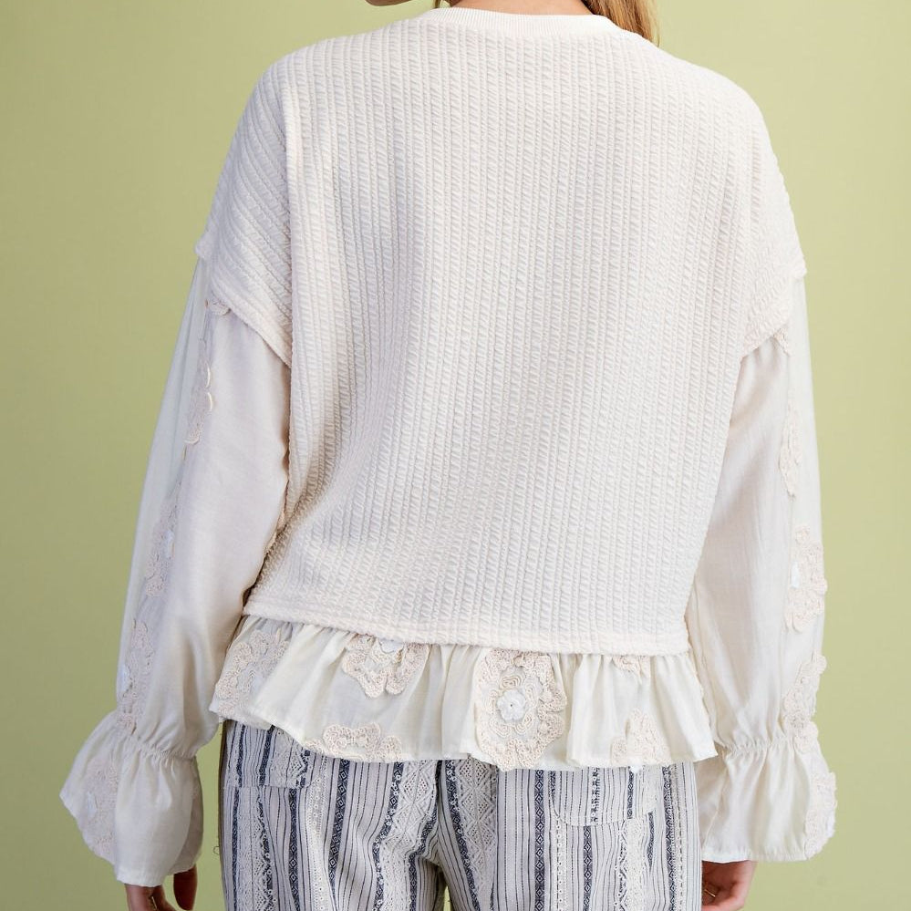Soft Blossom Ruffle Top