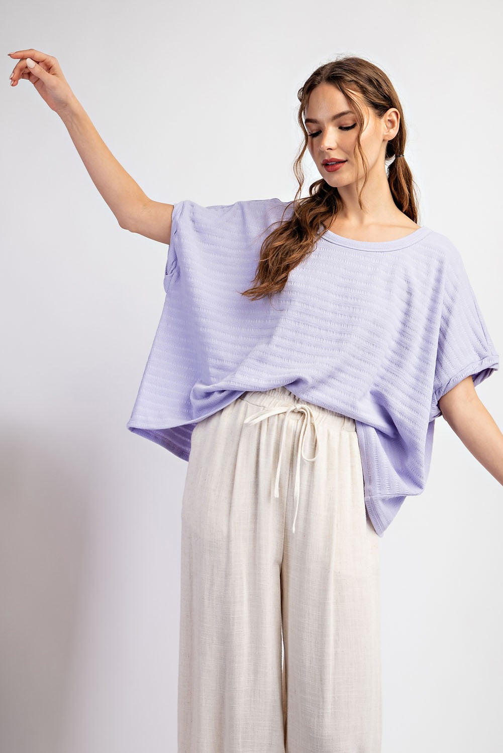 Soft Stripes Tee- Lavender