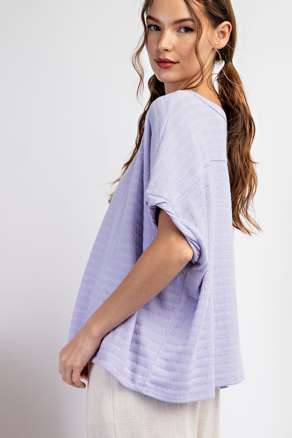 Soft Stripes Tee- Lavender