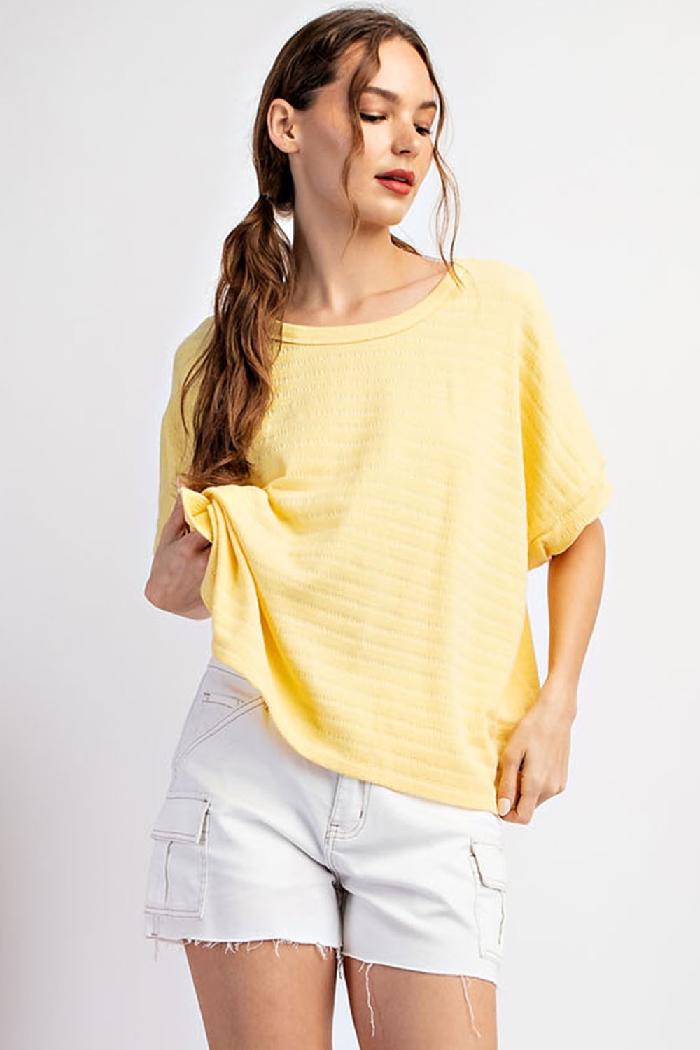 Soft Stripes Tee- Yellow