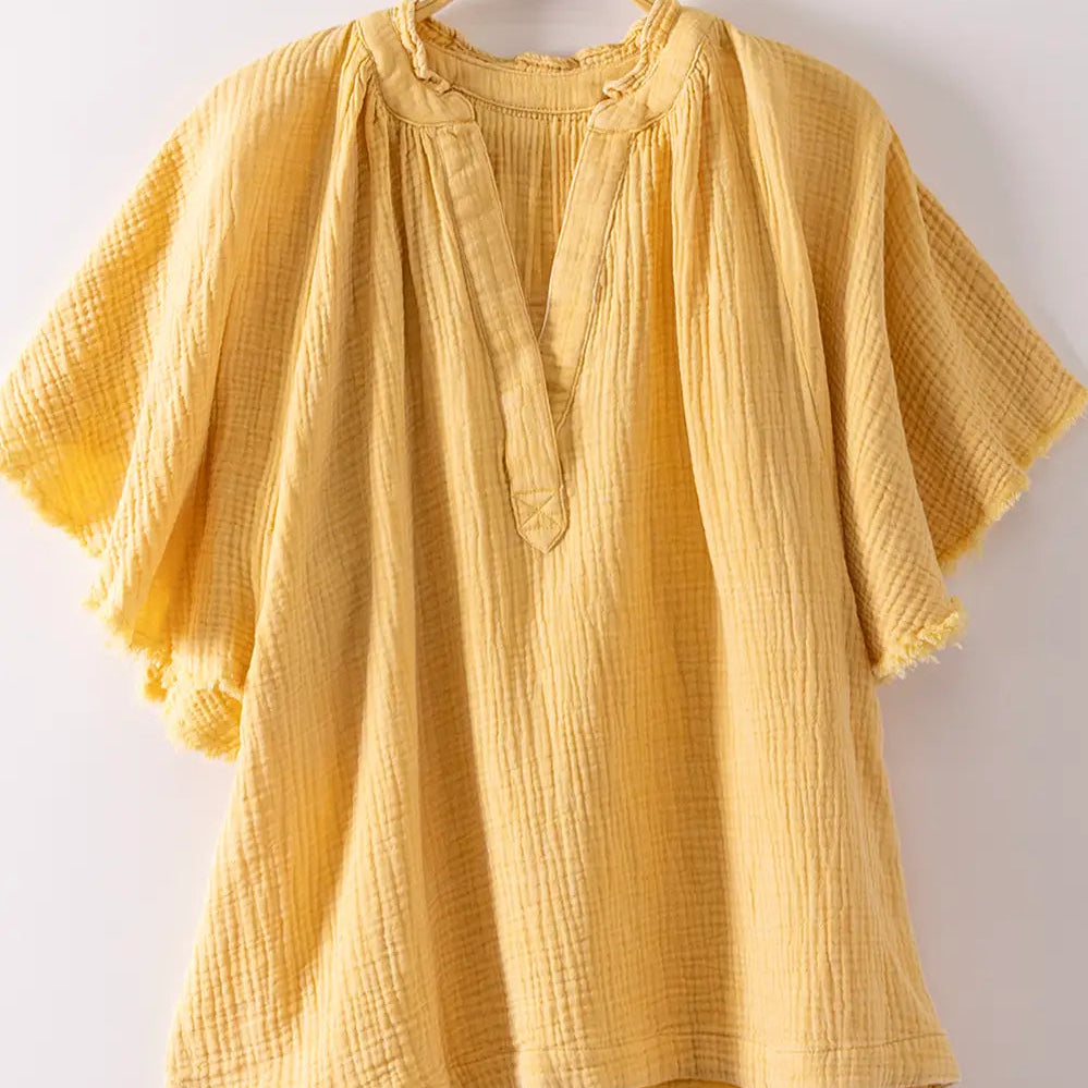Southern Charm Top- Yellow