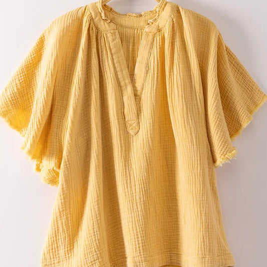 Southern Charm Top- Yellow