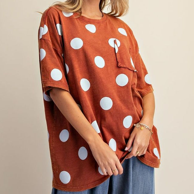 Spotted in Style Top| Cinnamon
