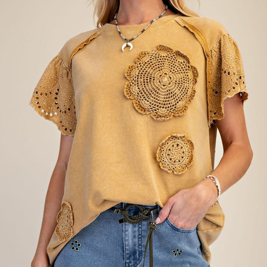 Sunday Bloom Top- Walnut
