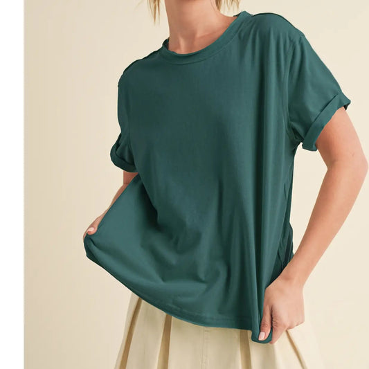 Teal baby tee