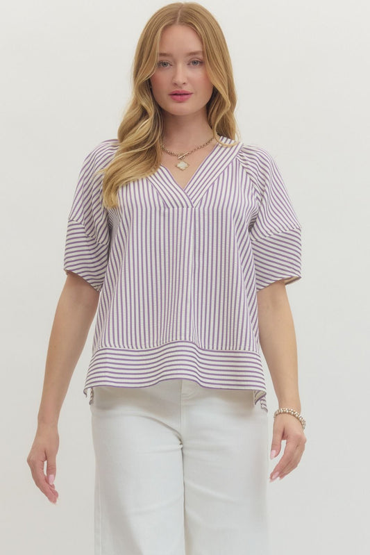 The Simply Styled Stripe- Lavender