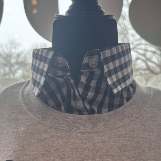 The Statement Collar- Black Gingham