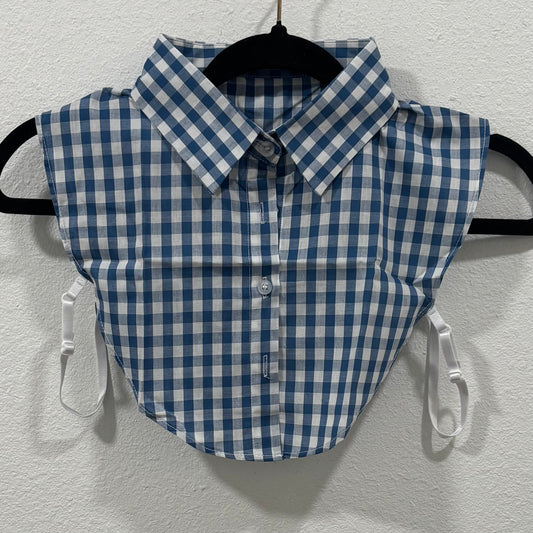 The Statement Collar- Blue Gingham