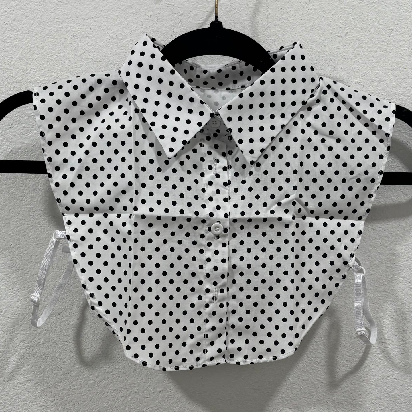 The Statement Collar- White and Black Polka Dot