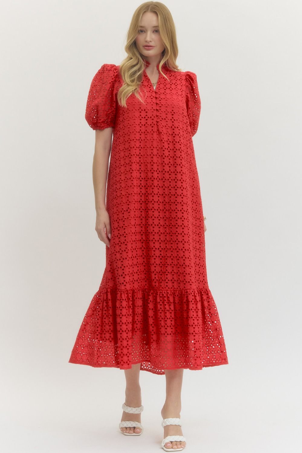 The Sunday Bloom Midi!- Red