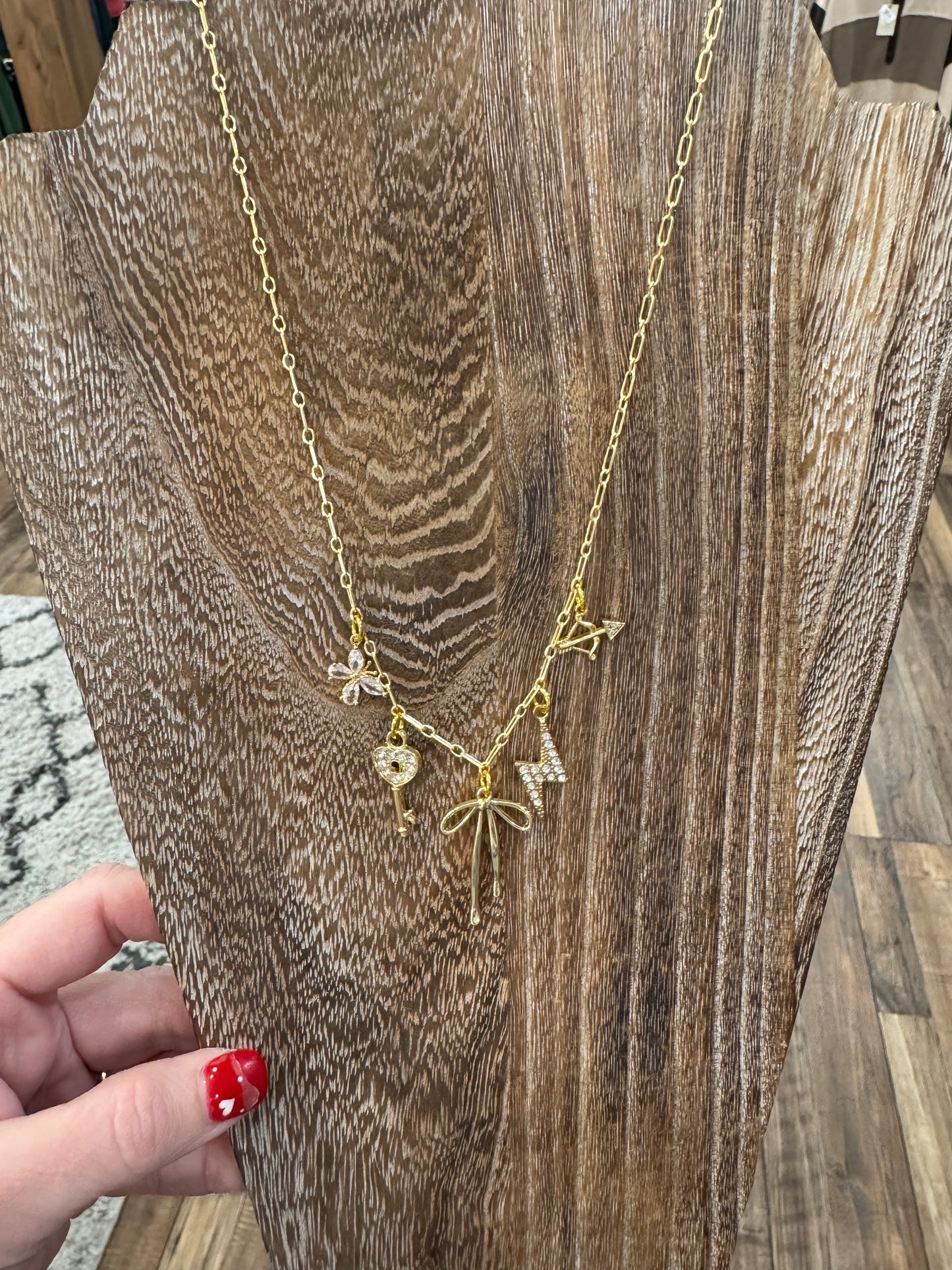 Trendy Everyday Gold Charm Necklace