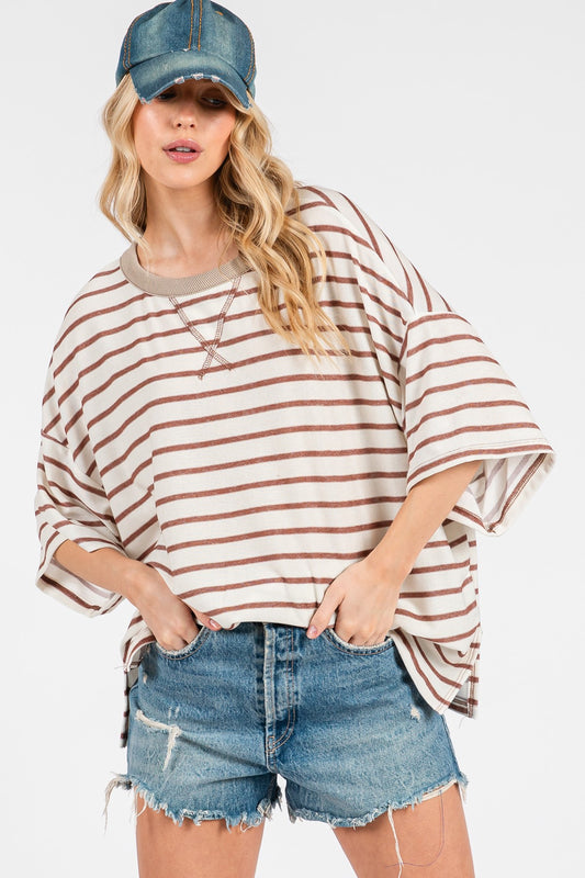 X Marks the Spot Tee- Mocha