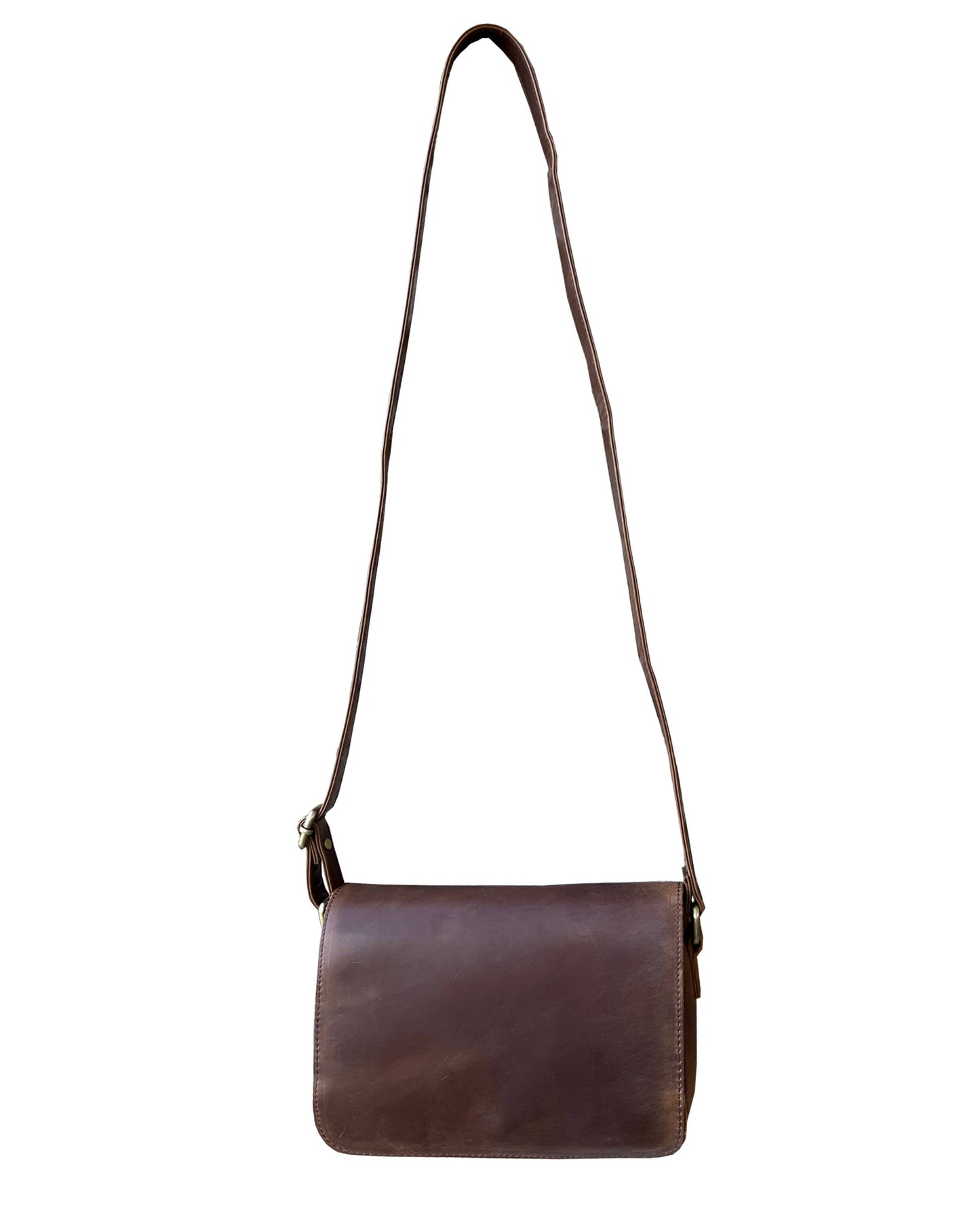 W023 crazy horse genuine leather crossbody