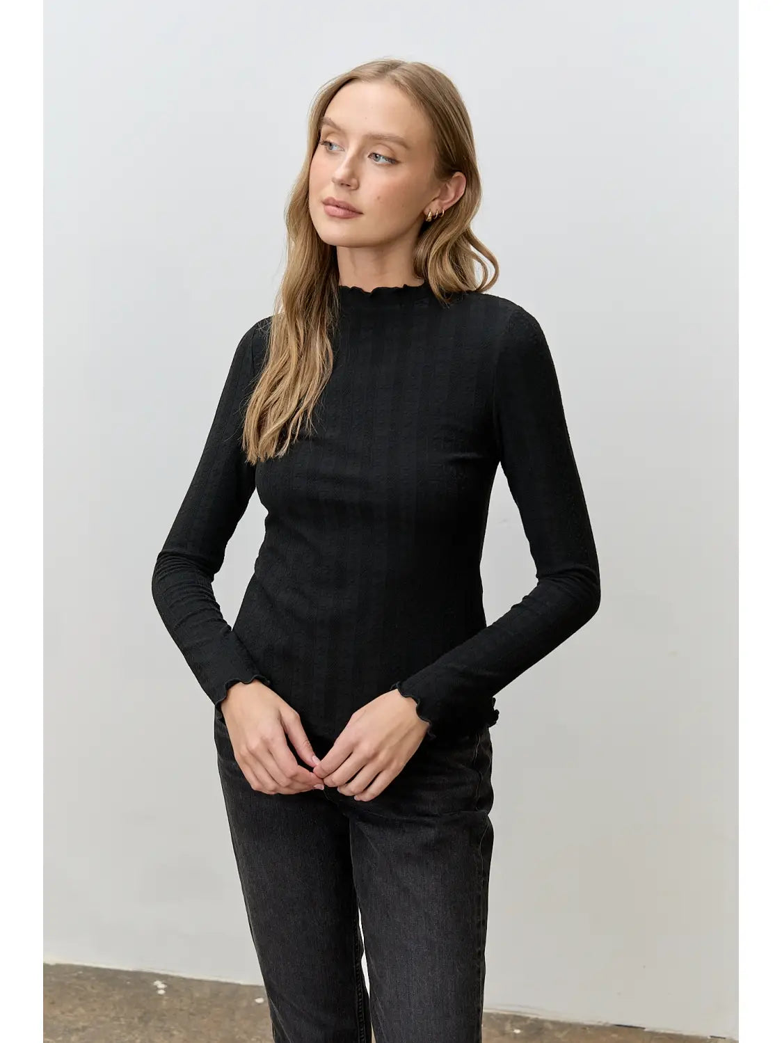The Elevated Mock Neck (Black)