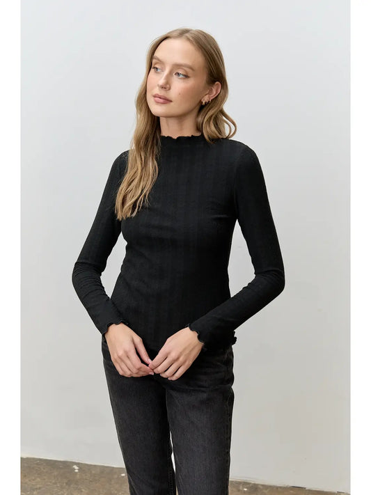 The Elevated Mock Neck (Black)