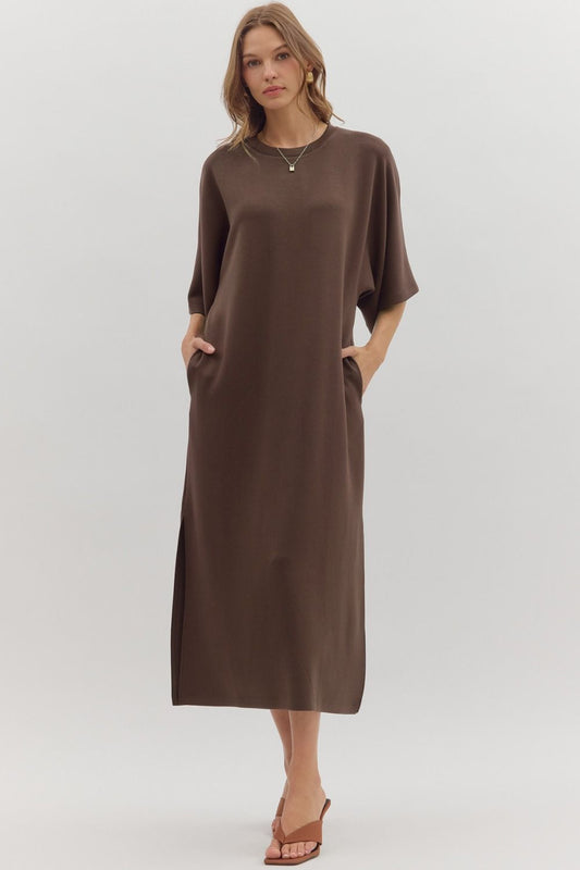 Cocoa Drift Maxi Dress