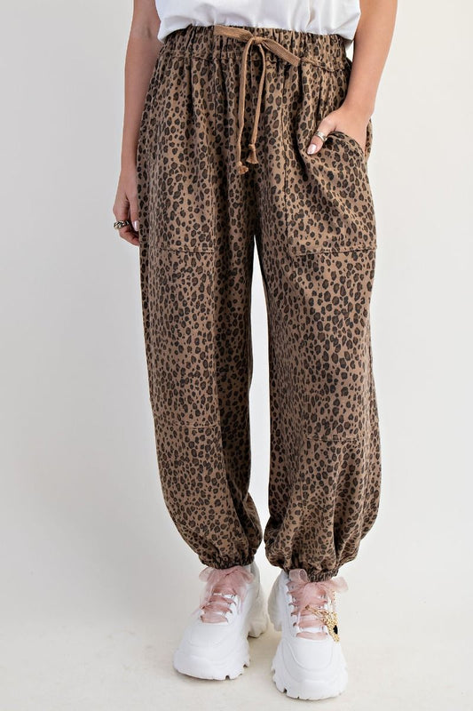 Roam Free Leopard Joggers
