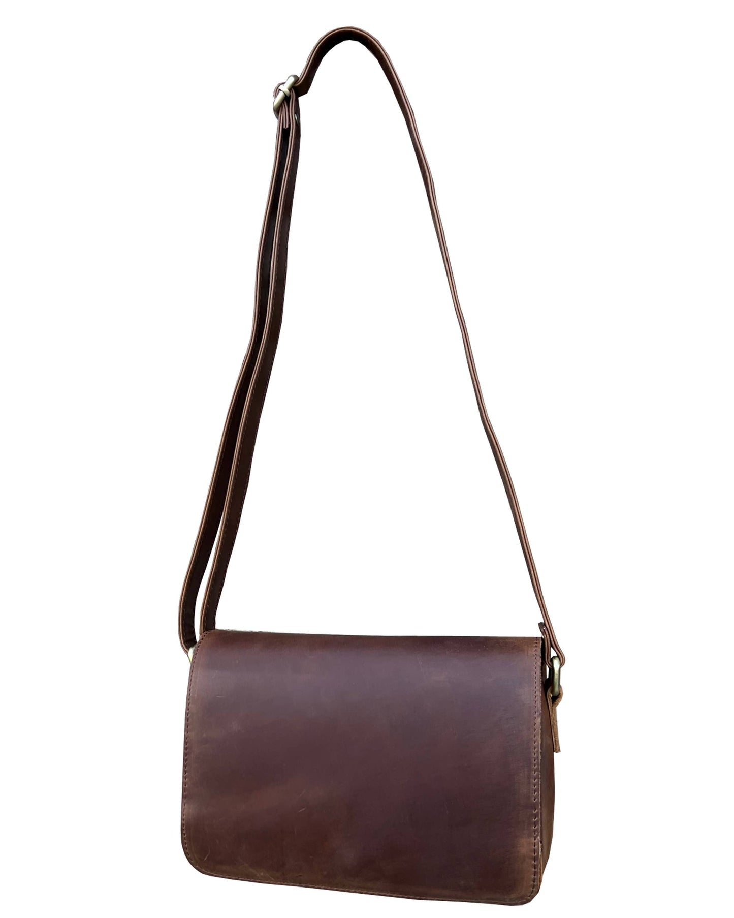 W023 crazy horse genuine leather crossbody