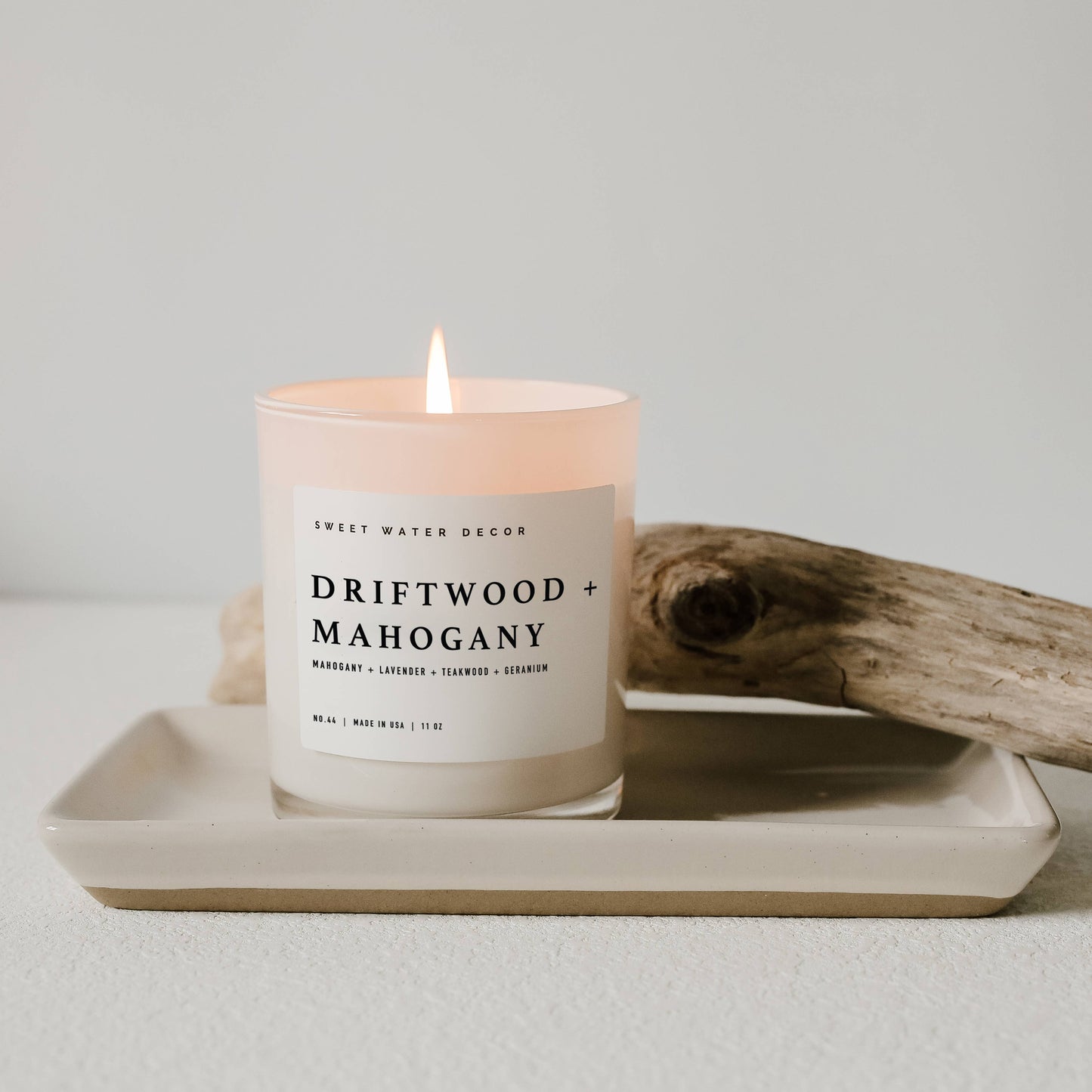 Driftwood and Mahogany 11 oz Soy Candle - Home Decor & Gifts