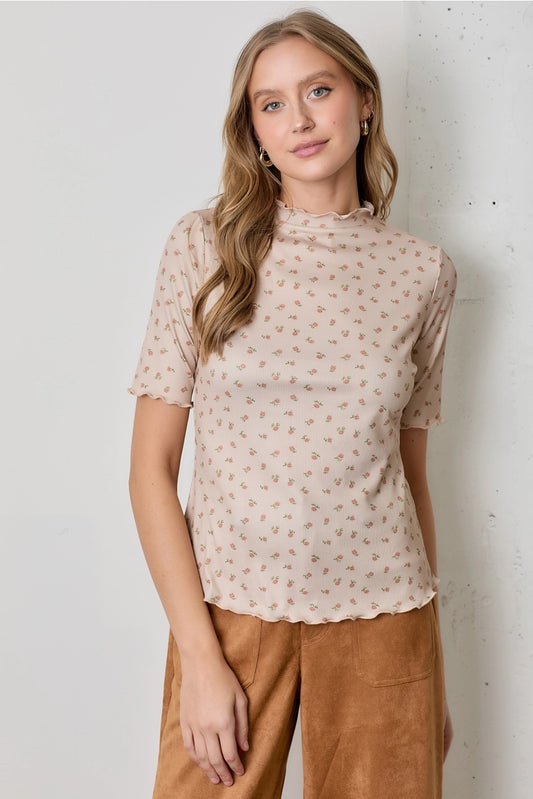 Frilly Floral Top