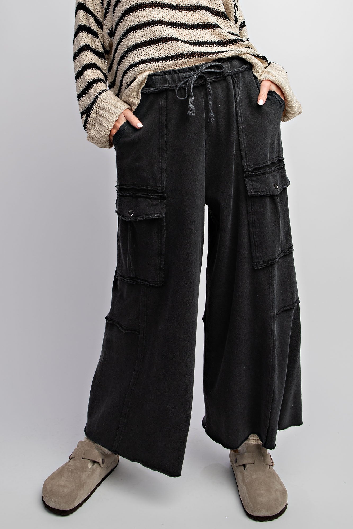 Feeling good pull on pants- Black