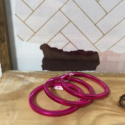 Pink Metallic bracelet set