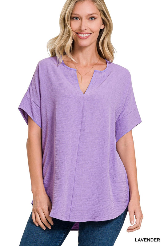 Simply Soft Split Neck (Lavender)
