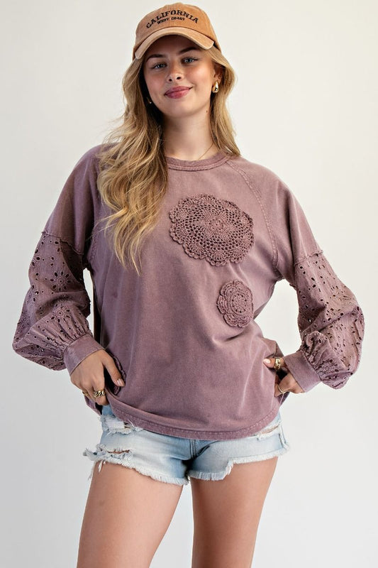 Mauve Meadow Pullover