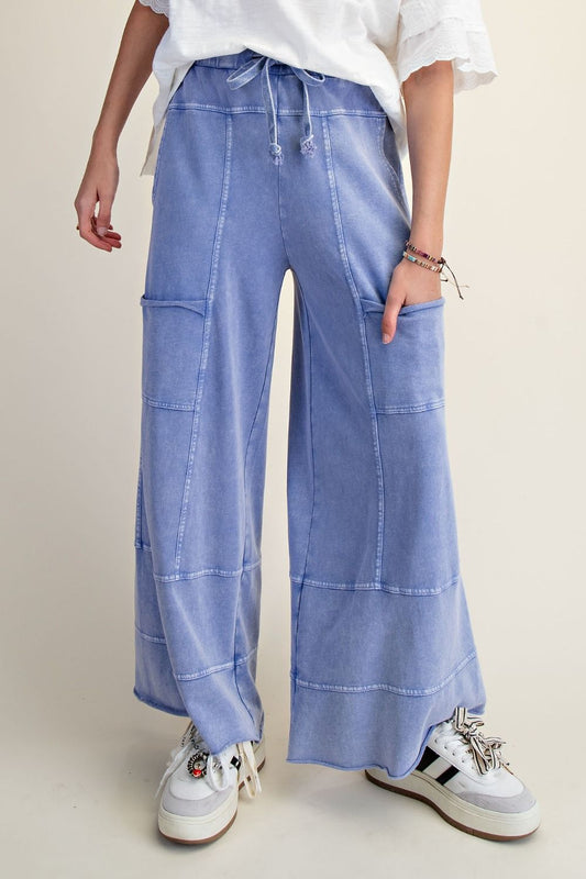 Misty Blue Wide Leg Pants