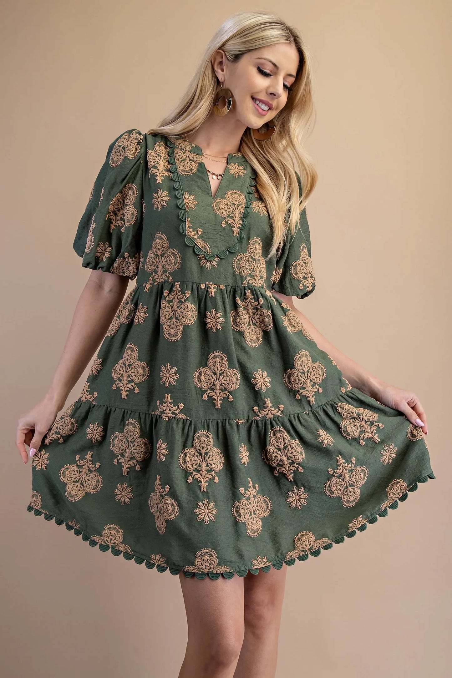 Olive Bloom Dress