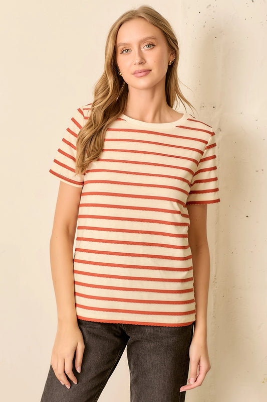 Pumpkin Spice Stripe Tee
