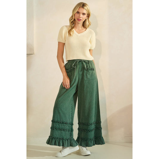 Ruffle Road Pant (Forrest)