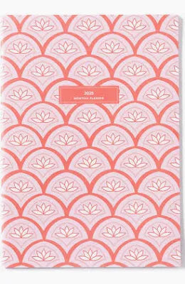 Medium Monthly Planner Pink Lotus