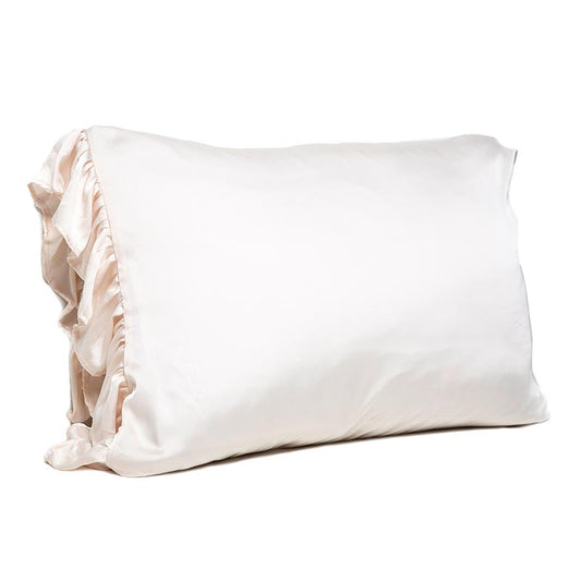 Silk Pillowcase with ruffles