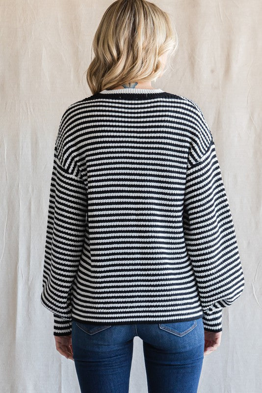 Classic Contrast Stripe Top