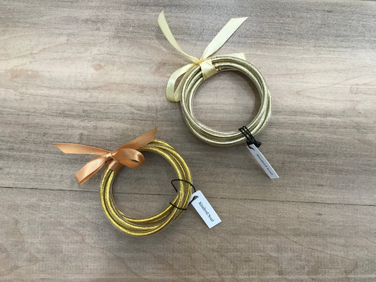 Gold glitter jelly bracelets